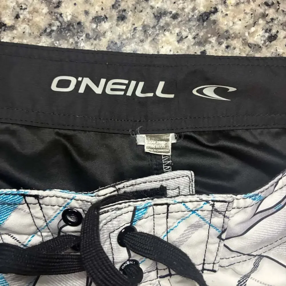 O'Neill Y2K Blue Floral Board Shorts Men Size 36